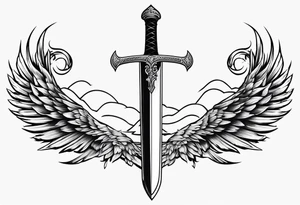 Valhalla sheild sword tattoo idea