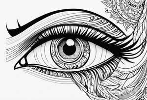 a psychedelic eyes tattoo idea