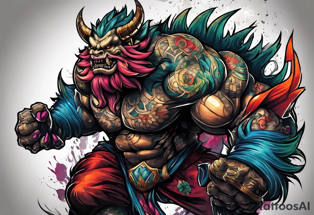 Powerlifti g monster tattoo idea