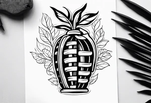 ribcage grenade tattoo idea