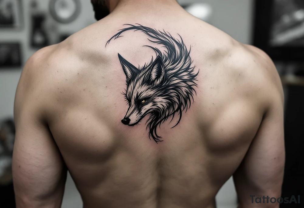 fox of nine tails, full body tattoo idea