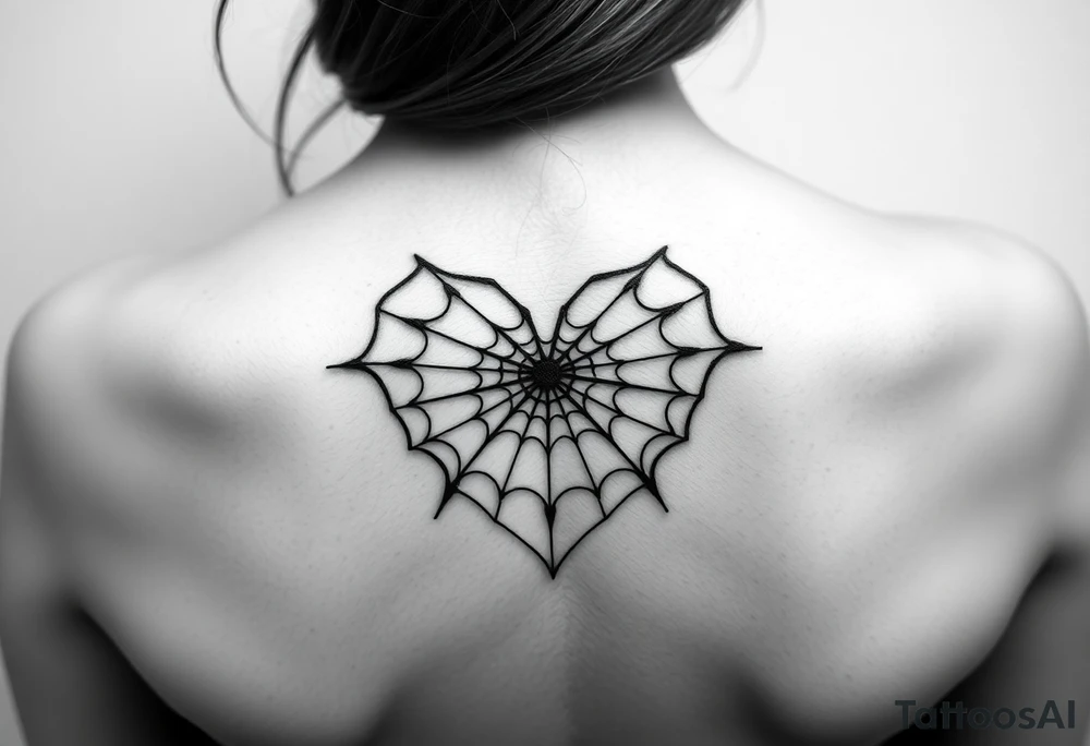 Spiderweb heart tattoo idea