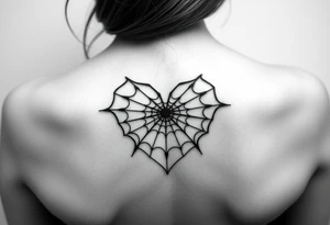 Spiderweb heart tattoo idea