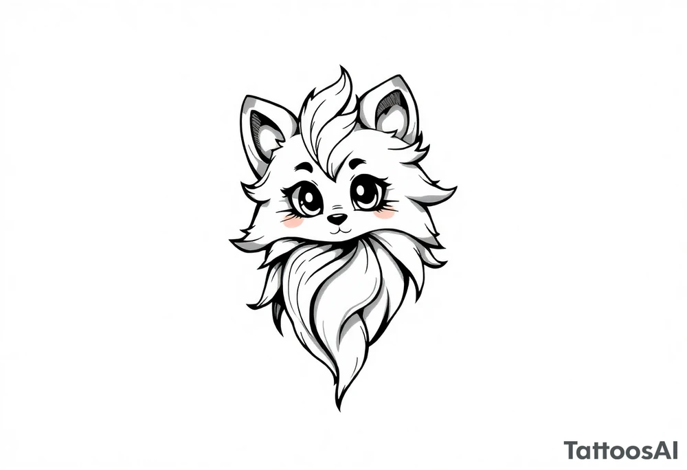 furry cartoon fursona tattoo idea
