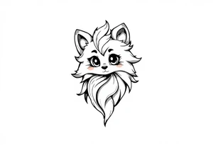 furry cartoon fursona tattoo idea