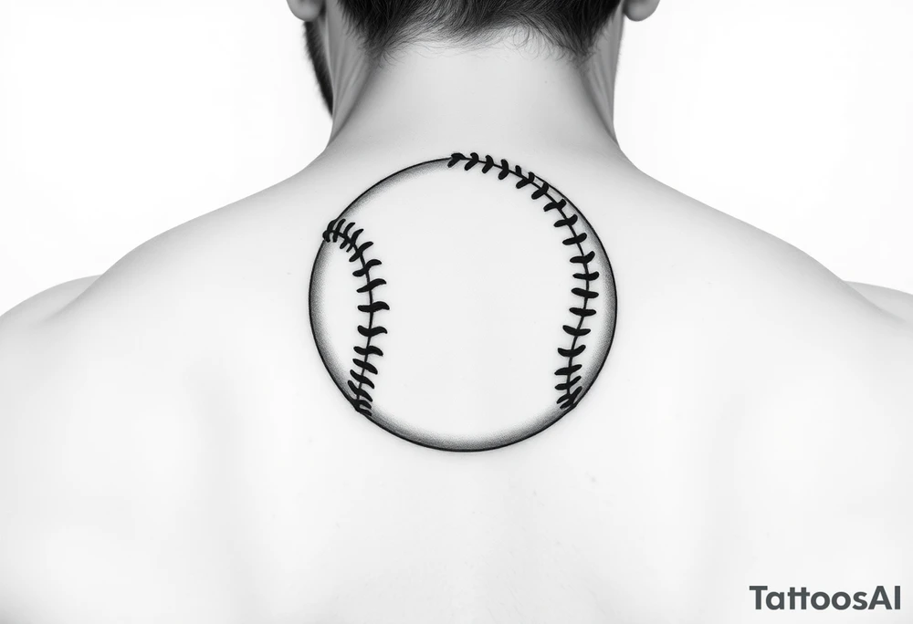 Softball with slippers on it tattoo idea