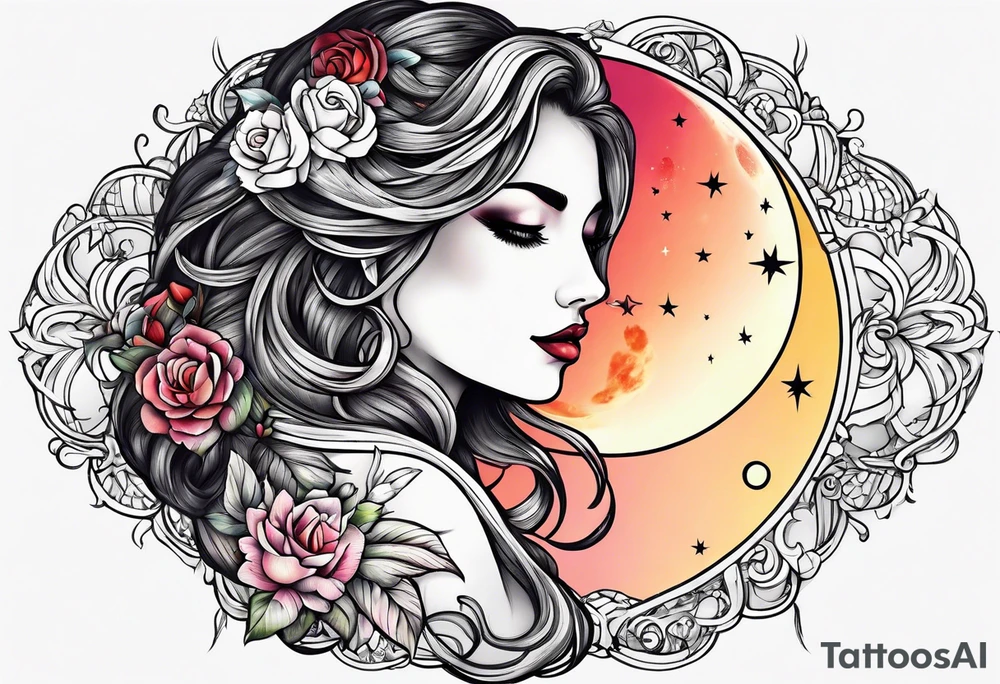 Lesbian Moon tattoo idea