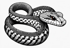 snake fast slithering from above simple tattoo idea