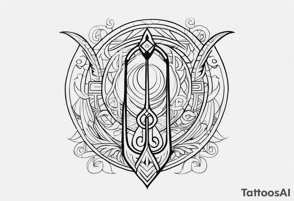 Polynesian hook tattoo tattoo idea