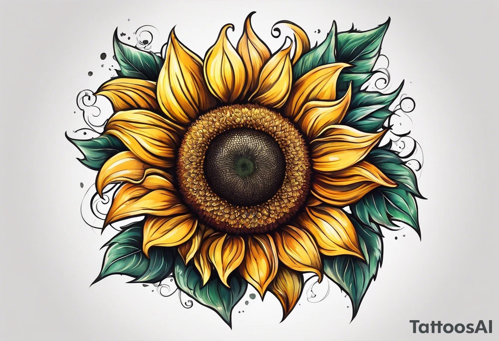 flower, sunflower, tattoo idea