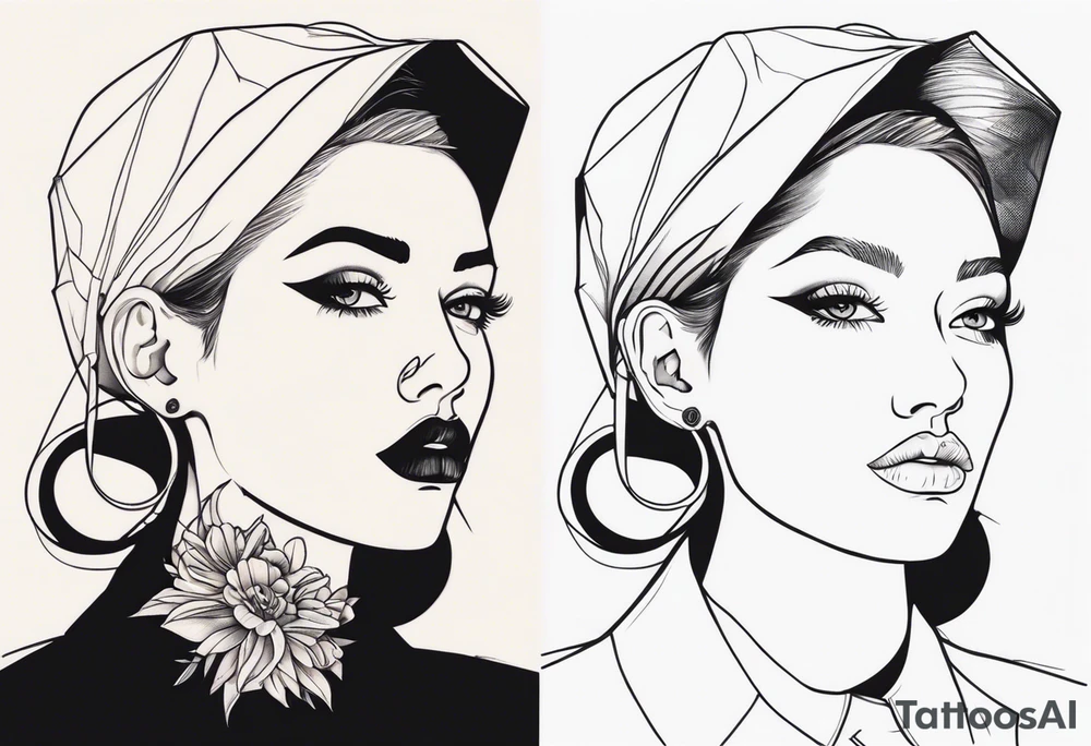 2 faced personality tattoo idea