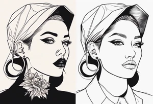 2 faced personality tattoo idea