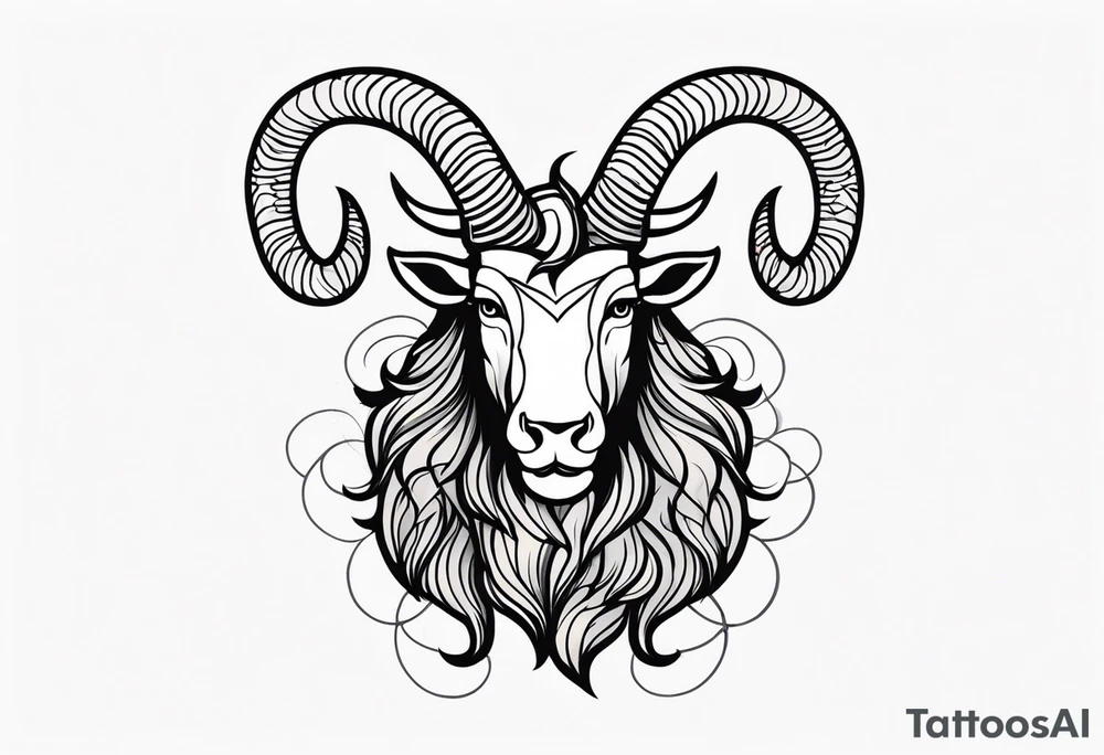 capricorn with beard tattoo idea