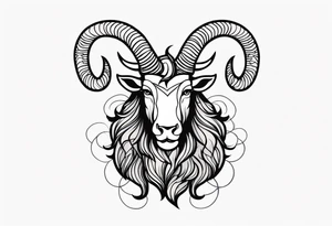 capricorn with beard tattoo idea