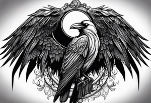 Raven and grim reaper sythe tattoo idea