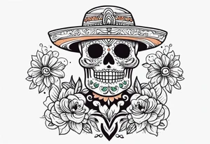 Mexico day of dead tattoo idea