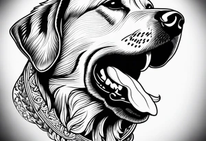 LABRADOR barking tattoo idea