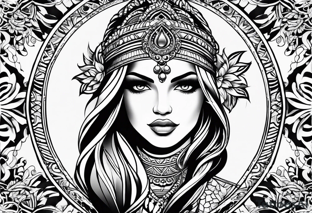 blumenranke tattoo idea