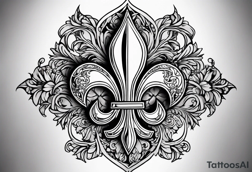 fleur de lis tattoo idea