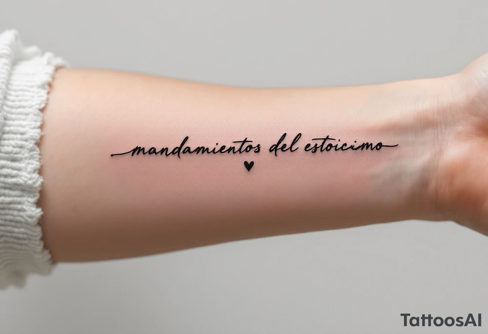 mandamientos del estoicismo tattoo idea