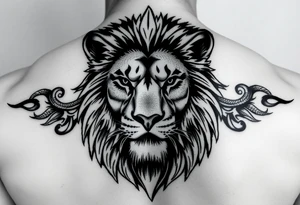 Majestic lion tattoo idea