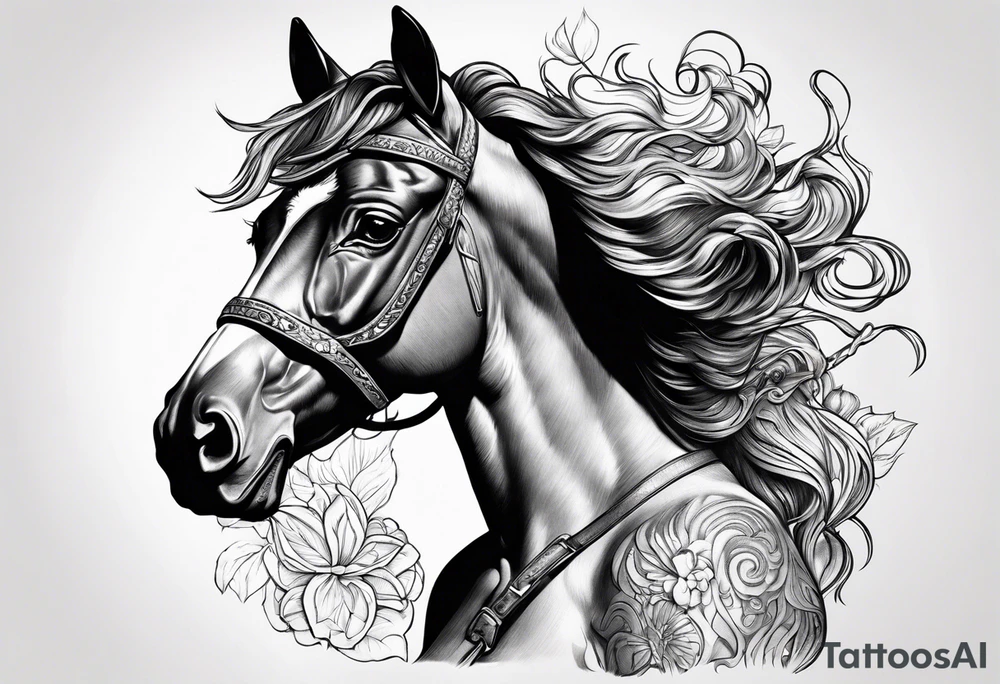 centaur with sunglasses tattoo idea