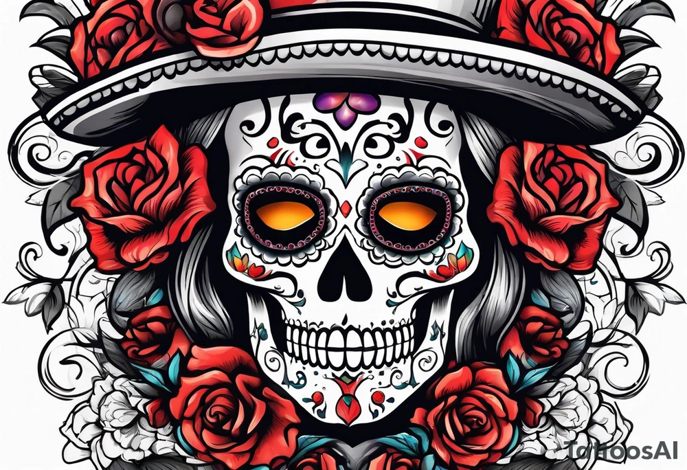 day of dead tattoo idea