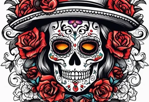 day of dead tattoo idea