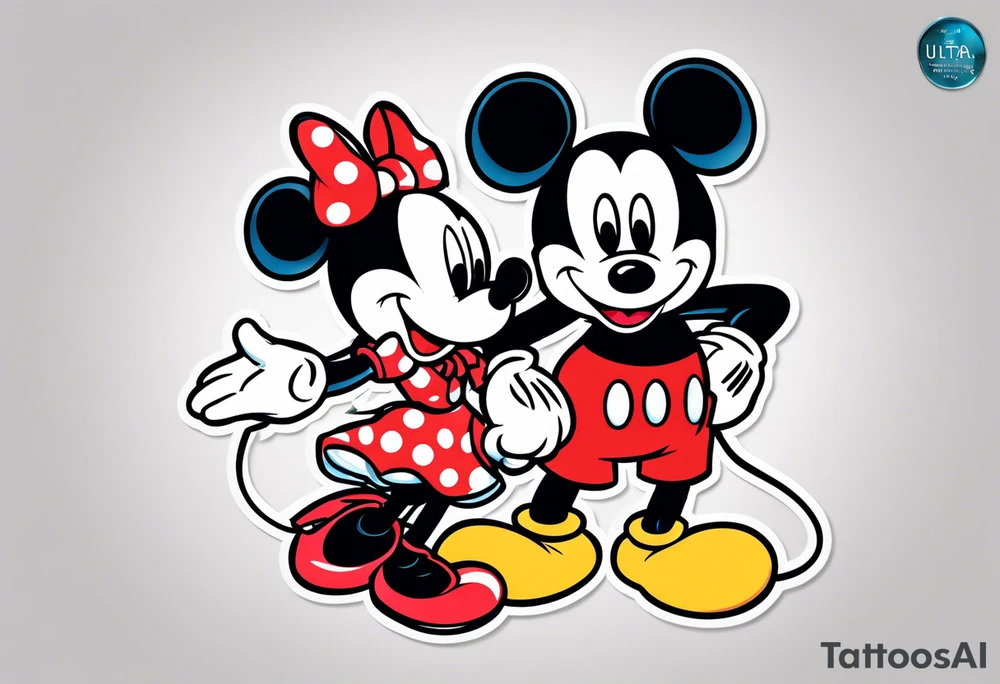 mickey couples tattoo tattoo idea