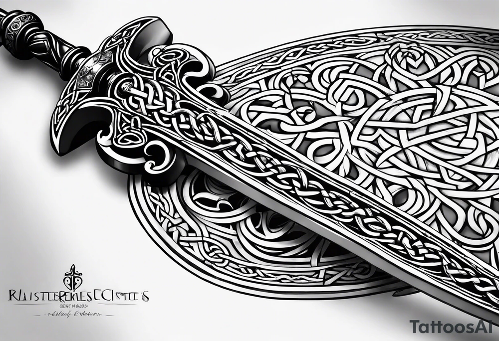 Celtic sword tattoo idea