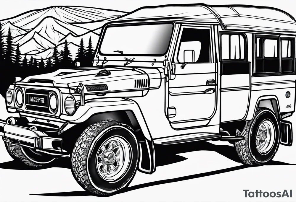 Horseshoe, landcruiser tattoo idea