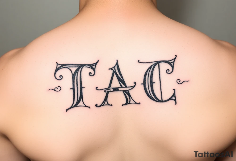 The initials TAC tattoo idea