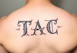 The initials TAC tattoo idea