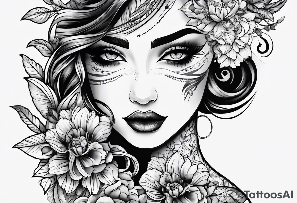 Shadows being sewn together tattoo idea