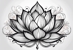 Lotus spiritual light organic tattoo idea