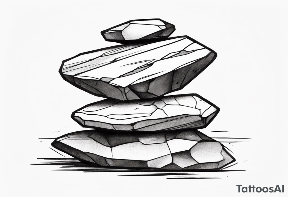 Rocks balancing on top of each other tattoo idea