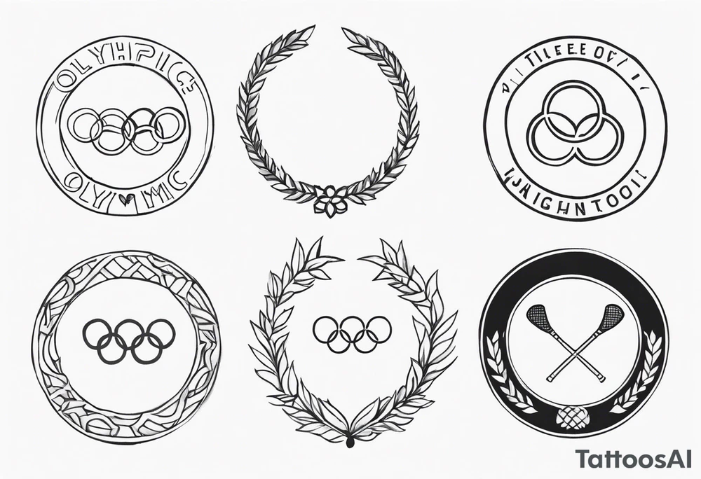 Olympic ring tattoo add on field hockey tattoo idea