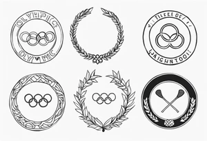 Olympic ring tattoo add on field hockey tattoo idea