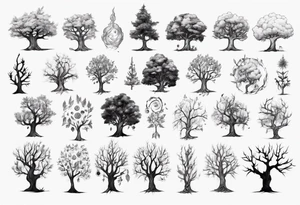 The pale tree tattoo idea