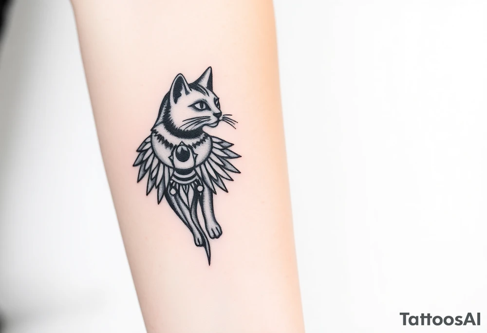 Egyptian cat tattoo idea