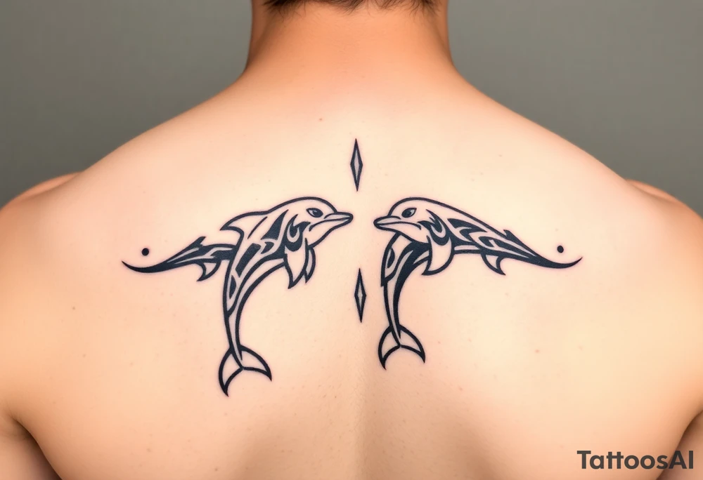 dolphin friendship tattoo idea