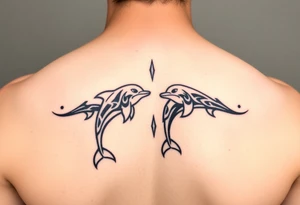 dolphin friendship tattoo idea