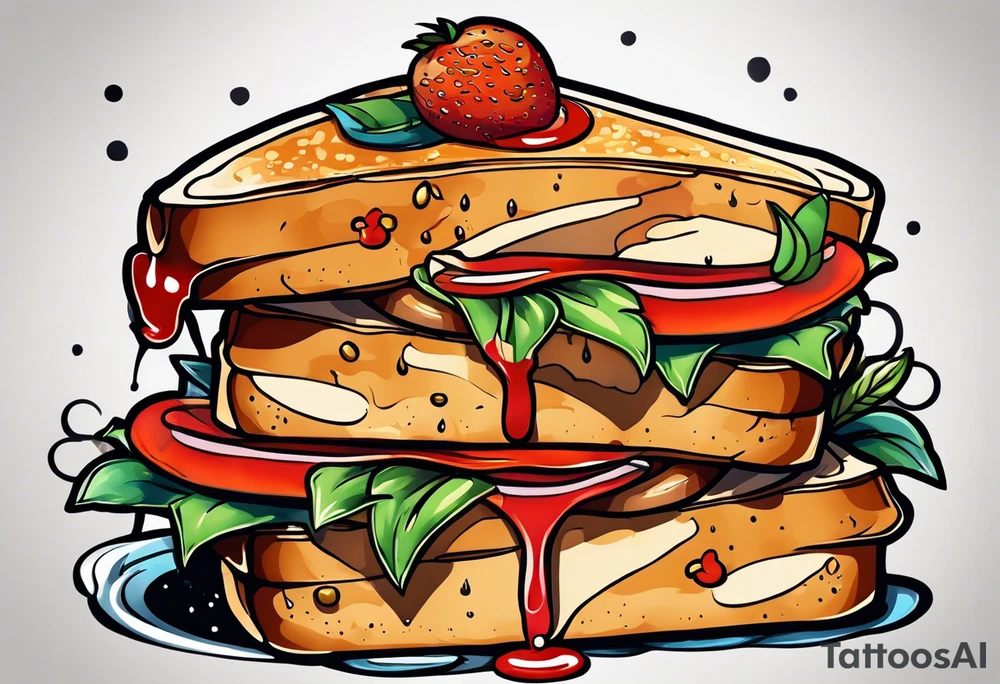 Burnt toast tattoo idea