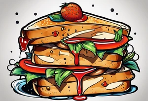 Burnt toast tattoo idea