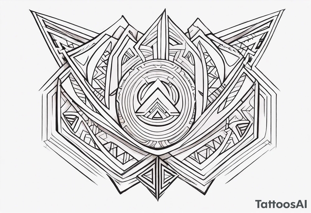 Polynesian geometric neck  tattoo tattoo idea