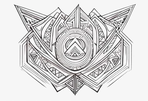 Polynesian geometric neck  tattoo tattoo idea