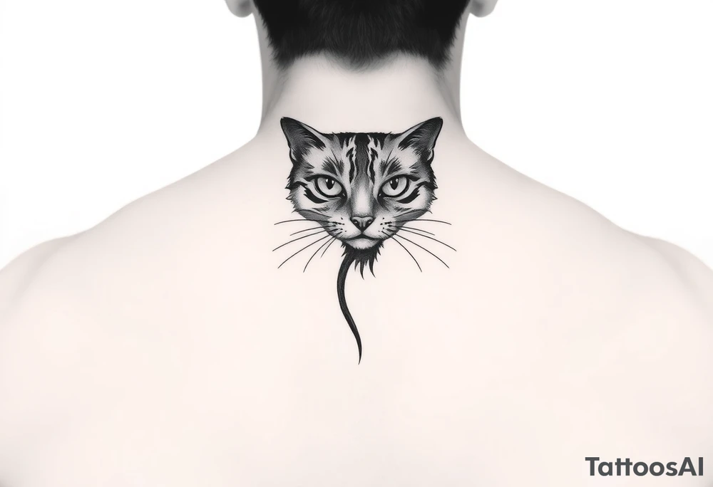 black cat tattoo idea