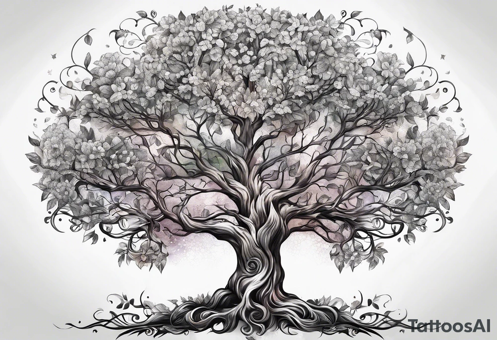 Family tree with names for a forearm of a man tattoo idea