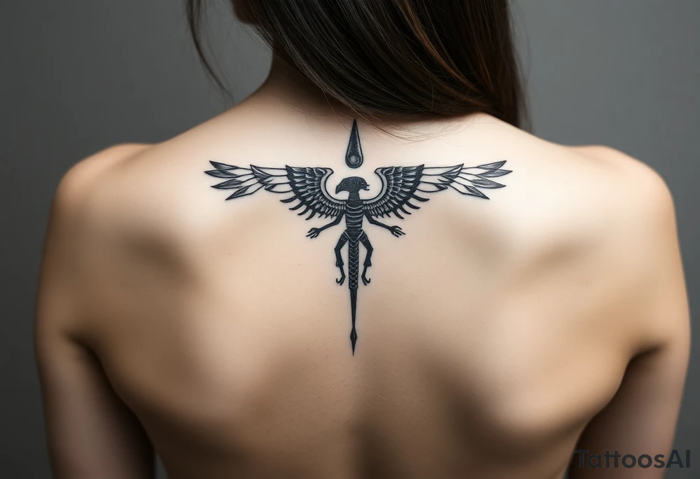 Anunnaki warrior symbols tattoo idea