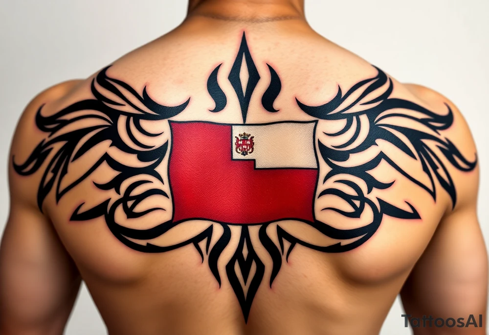 A Czech flag designed as a tribal tattoo tattoo idea